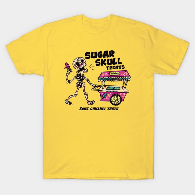 Sugar Skull Treats // Funny Day of the Dead Ice Cream Cart T-Shirt by SLAG_Creative